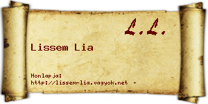 Lissem Lia névjegykártya